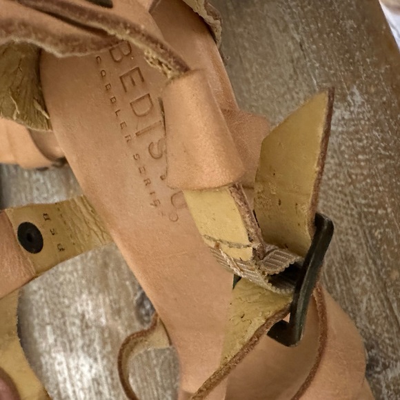 Bed|stu shoes Cobbler series Leather Block heel platform size 8.5 B Made new - Picture 6 of 8